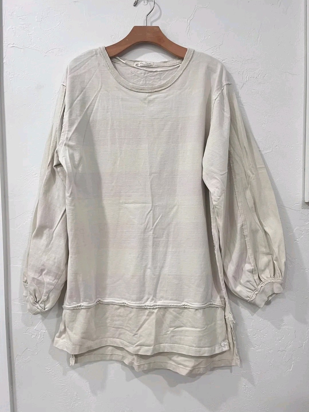 We The Free Cream Balloon Sleeve Long Sleeve Tunic